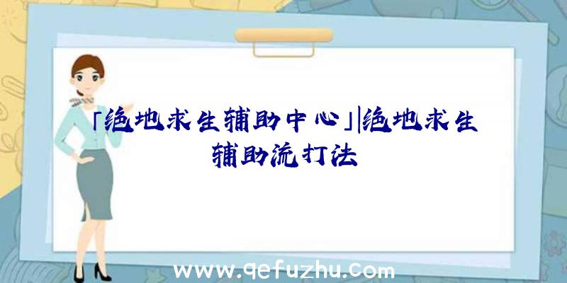 「绝地求生辅助中心」|绝地求生辅助流打法